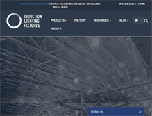 Tablet Screenshot of inductionlightingfixtures.com